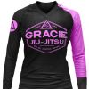 Gracie Jiu-Jitsu Pink Rank Long-Sleeve Rash Guard Photo 1